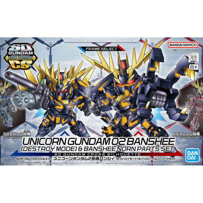 SD Gundam Cross Silhouette Unicorn Gundam 2nd Unit Banshee (Destroy Mode) & Banshee Norn Parts Set