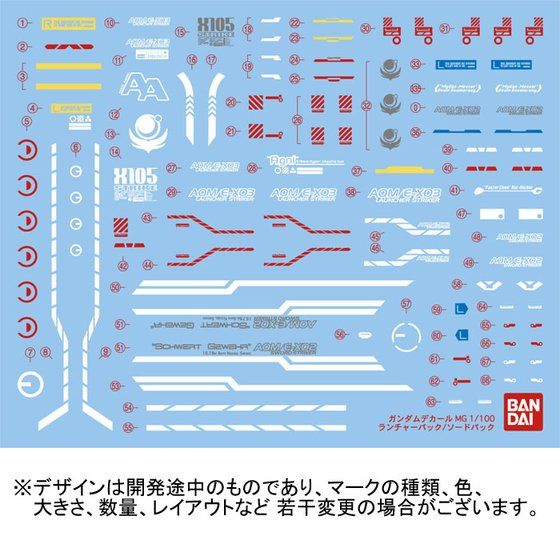 P-BANDAI: MG 1/100 AILE STRIKE GUNDAM STRIKER VER. RM LAUNCHER / SWORD STRIKE PACK *PARTS ONLY*
