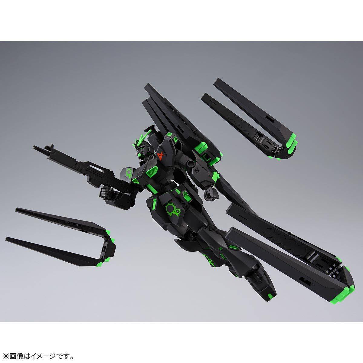 Entry Grade RX-93 ν Gundam & Fin Funnel Recirculation Color Neon Green Paperless