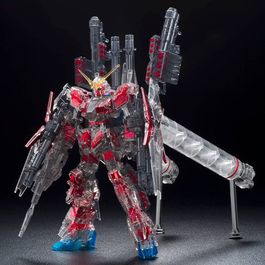 HGUC 1/144 Full Armor Unicorn Gundam (Destroy Mode) Red Plated Frame/Mechanical Clear Ver.