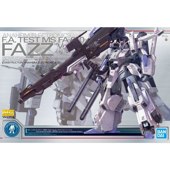 THE GUNDAM BASE LIMITED MG 1/100 FAZZ VER. KA TITANIUM